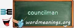 WordMeaning blackboard for councilman
